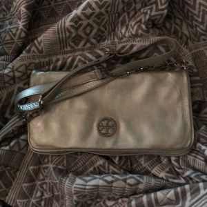 Authentic Metallic Tory Burch Crossbody